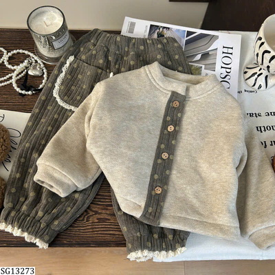 SG13273  SET ÁO CARDIGAN PHỐI QUẦN NỈ