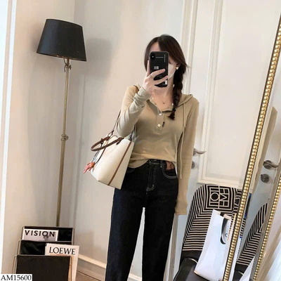 AM15600 ÁO THU ĐÔNG PHỐI MŨ CHO NỮ