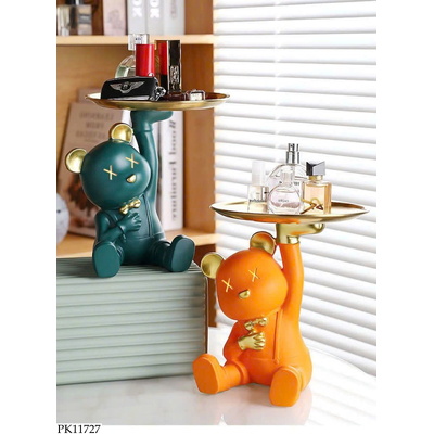 PK11727 DECOR GẤU CẦM KHAY