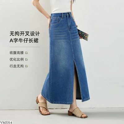 VM3314 CHÂN VÁY JEAN DÁNG DÀI CHO NỮ