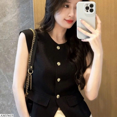 AM15615 ÁO GILE CÚC HOA