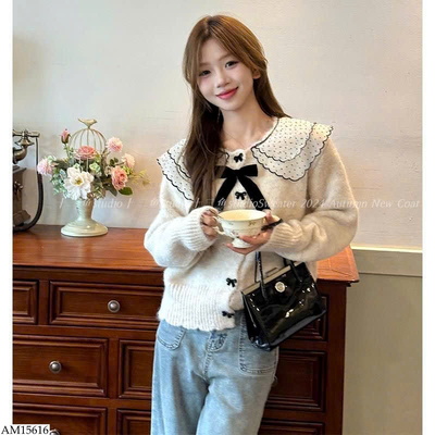 AM15616 ÁO LEN NƠ CỔ BÈO