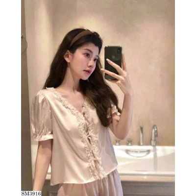 SM3916 BỘ PIJAMA LỤA NGẮN CHO NỮ