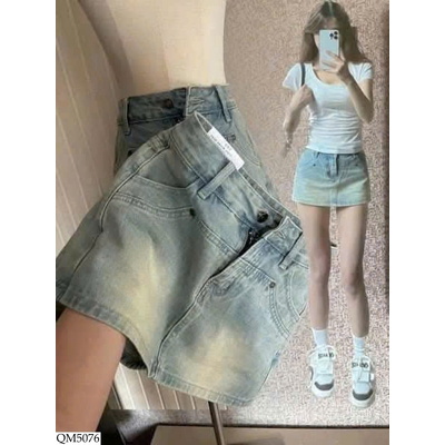 QM5076 QUẦN SHORT JEAN GIẢ CHÂN VÁY