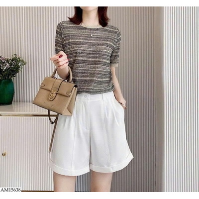 AM15638 ÁO KẺ SỌC NGẮN TAY CHO NỮ