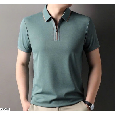 AB2025 ÁO POLO NGẮN TAY NAM CỔ KHÓA KÉO