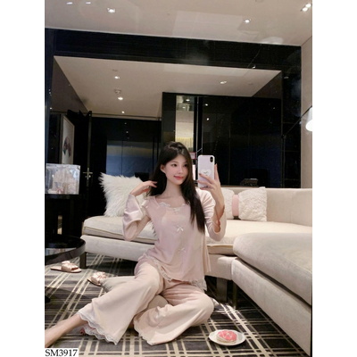 SM3917 BỘ NỮ MẶC NHÀ PHỐI REN
