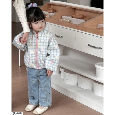 QG4707 QUẦN JEAN HELLO KITTY CHO BÉ GÁI