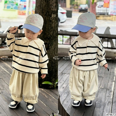 AT9672 ÁO LEN KẺ CHO BÉ MTINYQUEEN GIÁ MỚI