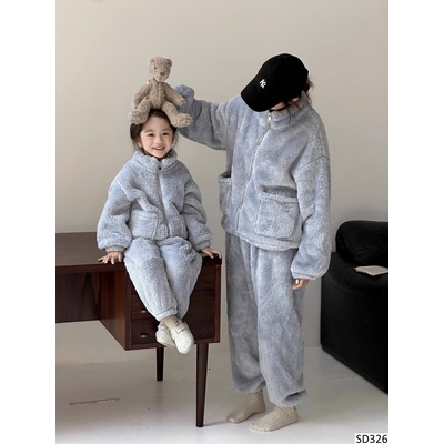SD326 BỘ LÔNG MẶC NHÀ CHO MẸ VÀ BÉ