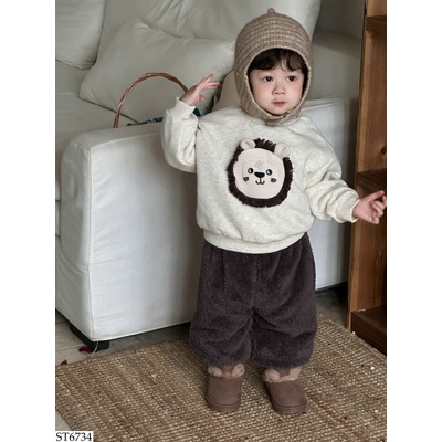 ST6734 BỘ NỈ LÔNG HOẠT HÌNH CHO BÉ