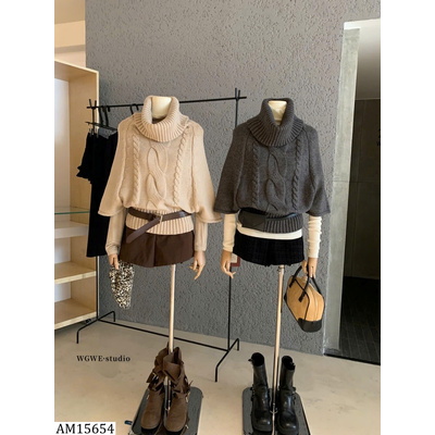 AM15654 ÁO LEN DỆT KIM CỔ CAO W.G.W.E