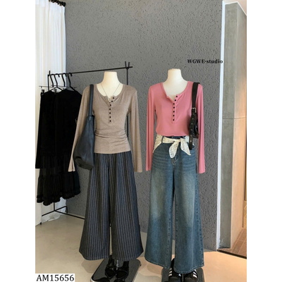 AM15656 ÁO THUN DÀI TAY ÔM BODY W.G.W.E