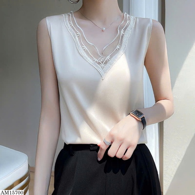 AM15700 ÁO KHÔNG TAY CỔ V SANG CHẢNH