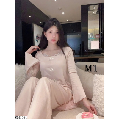 SM3934 BỘ NỮ MẶC NHÀ PHỐI REN