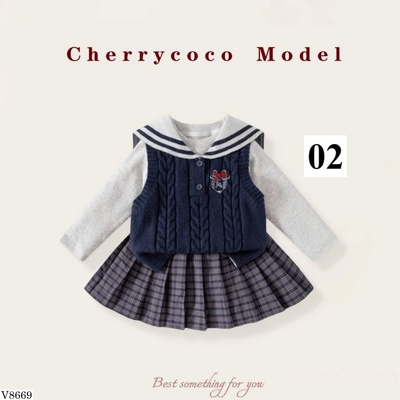 SG13354 SET VÁY THỦY THỦ BÉ GÁI CHERRYCOCO