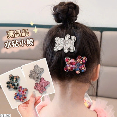 KT1760 SET 4 KẸP TÓC GẤU XINH CHO BÉ