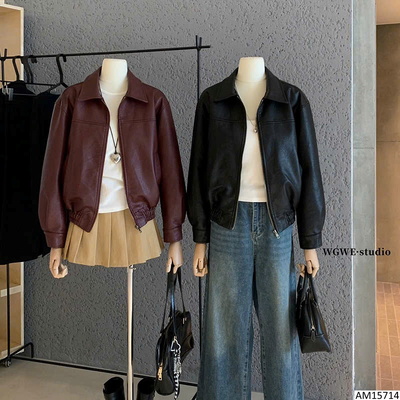 AM15714 ÁO KHOÁC DA W.GW.E