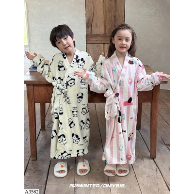 A3582 ÁO CHOÀNG LÔNG HỌA TIẾT CUTE CHO BÉ