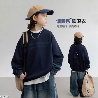 AT9692 ÁO NỈ PHỐI TAY JEAN BT