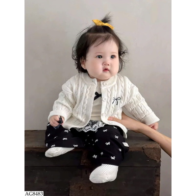 AG8483 ÁO CARDIGAN NƠ BG
