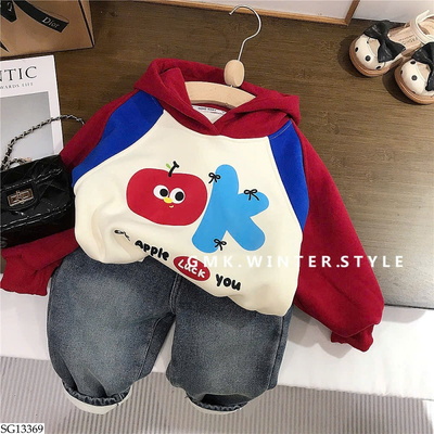 SG13369 SET ÁO HOODIE OK MIX QUẦN JEAN