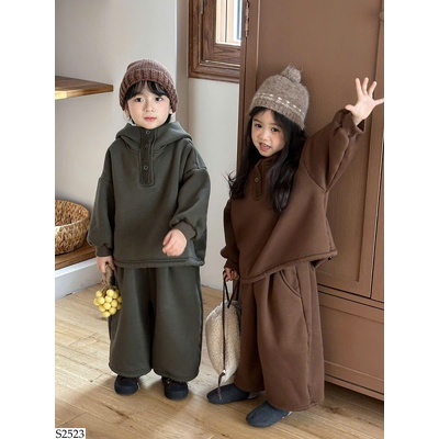 S2523 BỘ NỈ CÓ MŨ CHO BÉ