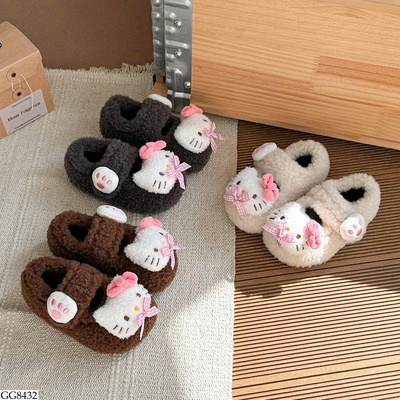 GG8432 GIÀY LÔNG KITTY CHO BÉ GÁI