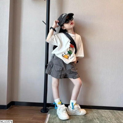SG13374 SET ÁO MÈO MIX SHORT TÚI HỘP BG