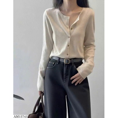 AM15743 ÁO KHOÁC CARDIGAN DỆT KIM KẺ DỌC