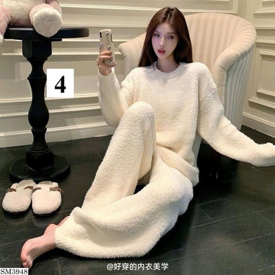 SM3948 BỘ ĐỒ NGỦ LÔNG DÀY CHO NỮ