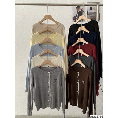 AM15756 ÁO CARDIGAN THÊU NƠ