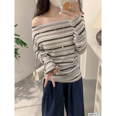 AM15772 ÁO MONTOGHI KẺ TRỄ VAI
