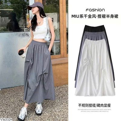 VM3329 CHÂN VÁY MIDI NƠ