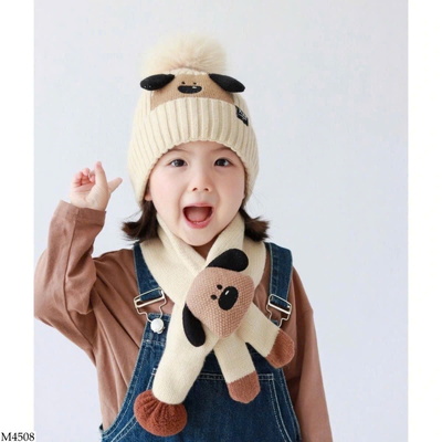 M4508 SET MŨ KÈM KHĂN CUTE