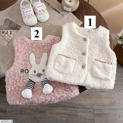 AG8512 ÁO GILE LÔNG CON THỎ BÉ GÁI