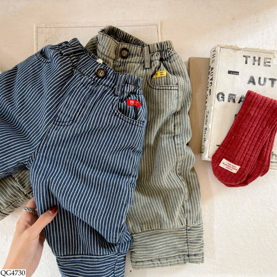 QG4730 QUẦN JEAN KẺ LÓT LÔNG CHO BÉ ADBABY