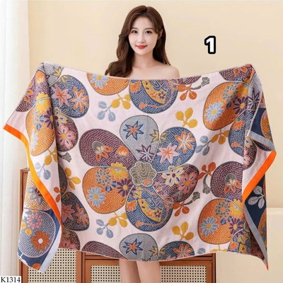 K1314 KHĂN TẮM 4 LỚP SIÊU TO HỌA TIẾT