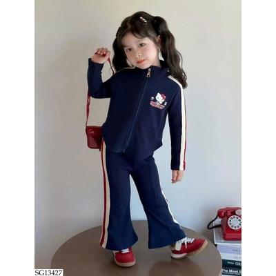 SG13427 SET KITTY KẺ QUẦN LOE CHO BÉ 