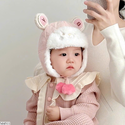 M4511 MŨ LÔNG TAI GẤU CHO BÉ