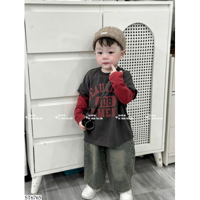 ST6765 SET ÁO GIẢ 2 MẢNH MIX QUẦN JEAN