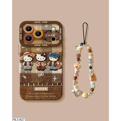 PK11827 ỐP ĐIỆN THOẠI TONE NÂU KITTY