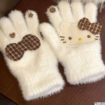 PK11835 GĂNG TAY HELLO KITTY NƠ CHO NỮ