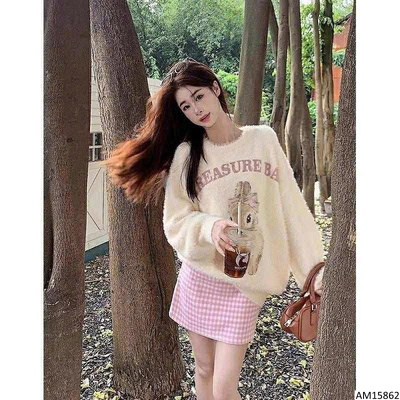AM15862 ÁO SWEAT THỎ LÔNG XÙ MỀM