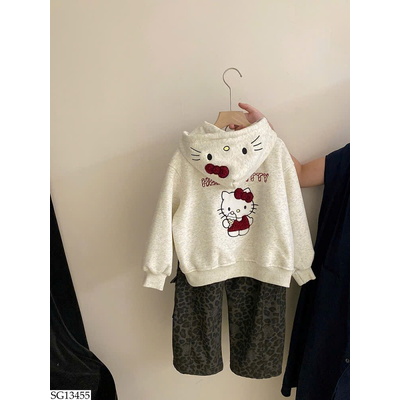 SG13455 SET ĐỒ HOODIE PHỐI QUẦN BEO