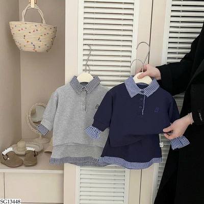 SG13448 SET VÁY POLO PHỐI KẺ BG