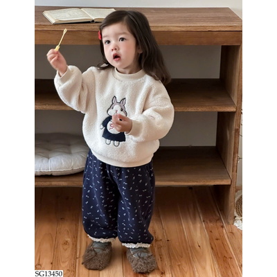  SG13450 SET ÁO LÔNG MIX QUẦN HOA NHÍ BG