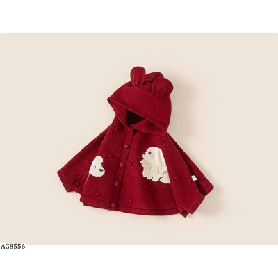 AG8556 ÁO CHOÀNG LEN ĐỎ DỄ THƯƠNG BABYCITY