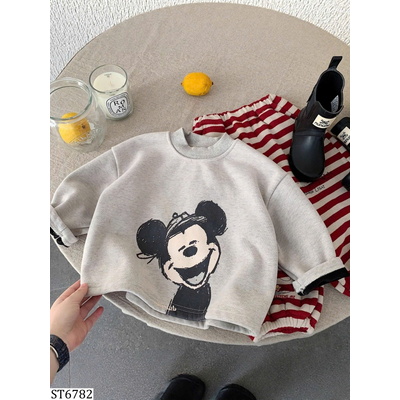 ST6782 SET ÁO MICKEY QUẦN KẺ