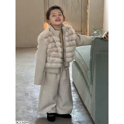 SG13459 (ÁO GIÁ MỚI) ÁO KHOÁC GILE LÔNG PHỐI QUẦN NỈ BG